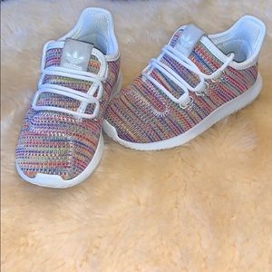 Adidas Multi-Color Tubular Running Shoe; Toddler